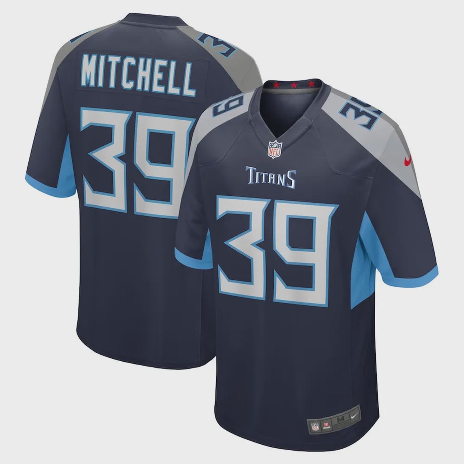 Terrance Mitchell 39 Tennessee Titans Home Game Player Jersey – Navy