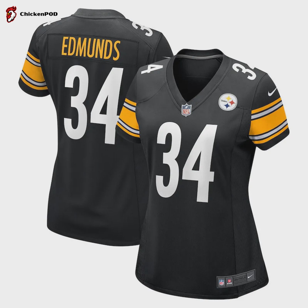 Terrell Edmunds 34 Pittsburgh Steelers Women’s Game Jersey – Black