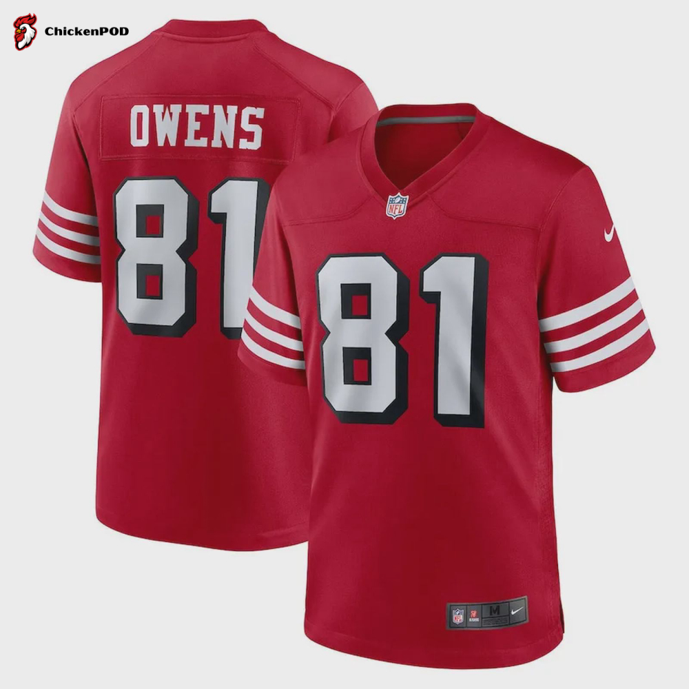 Terrell Owens San Francisco 49ers Women’s Alternate Game Jersey – Scarlet