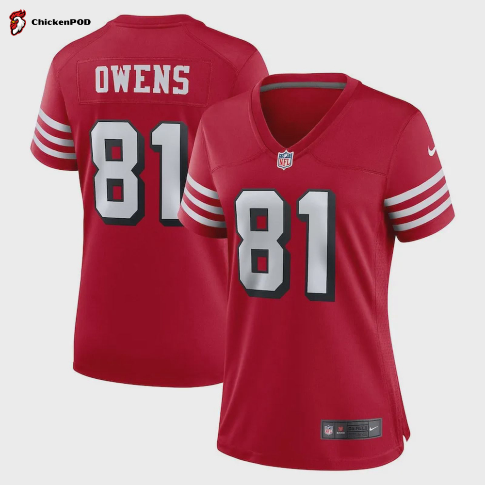 Terrell Owens San Francisco 49ers Women’s Alternate Game Jersey – Scarlet