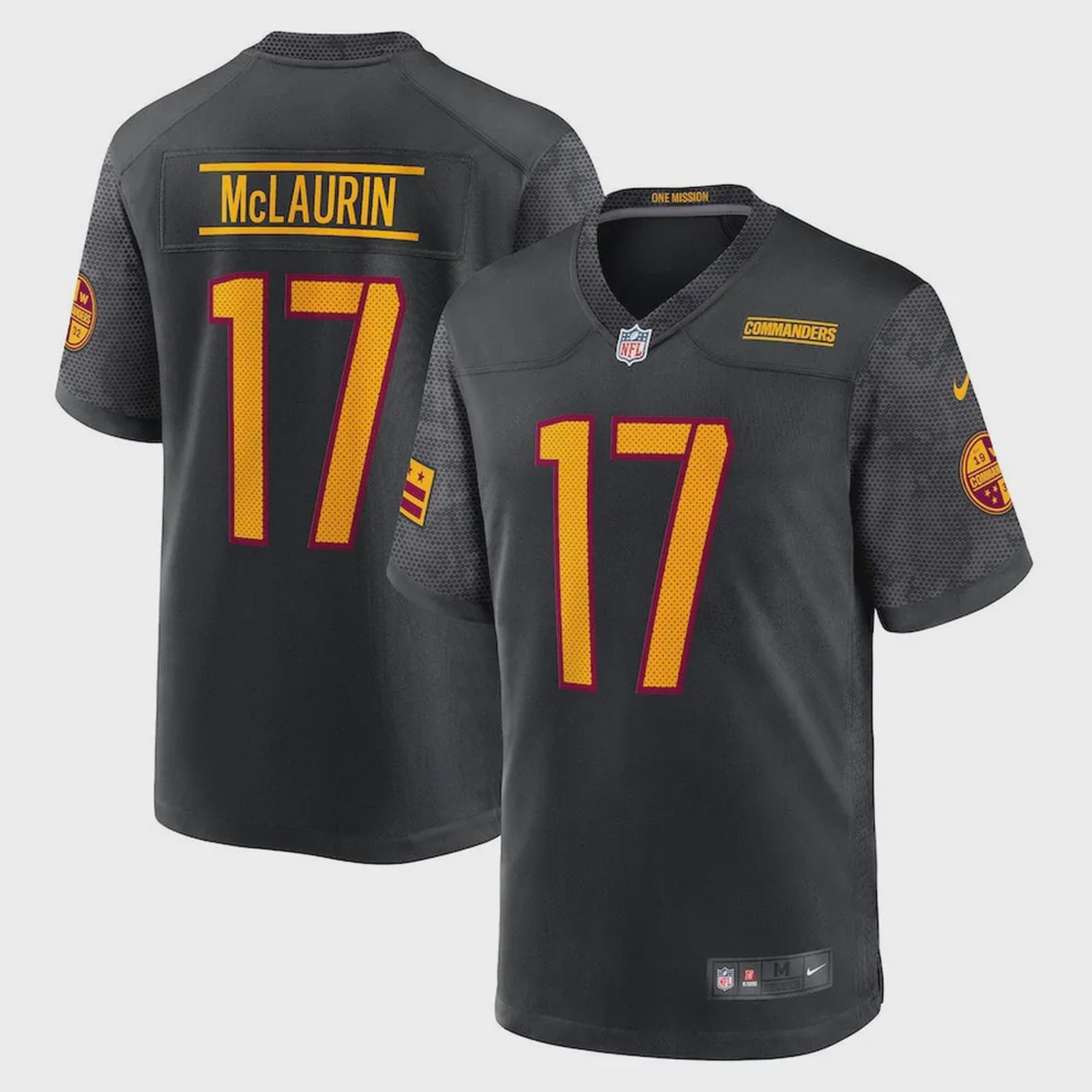 Terry McLaurin 17 Washington Commanders Alternate Game Player Jersey – Black