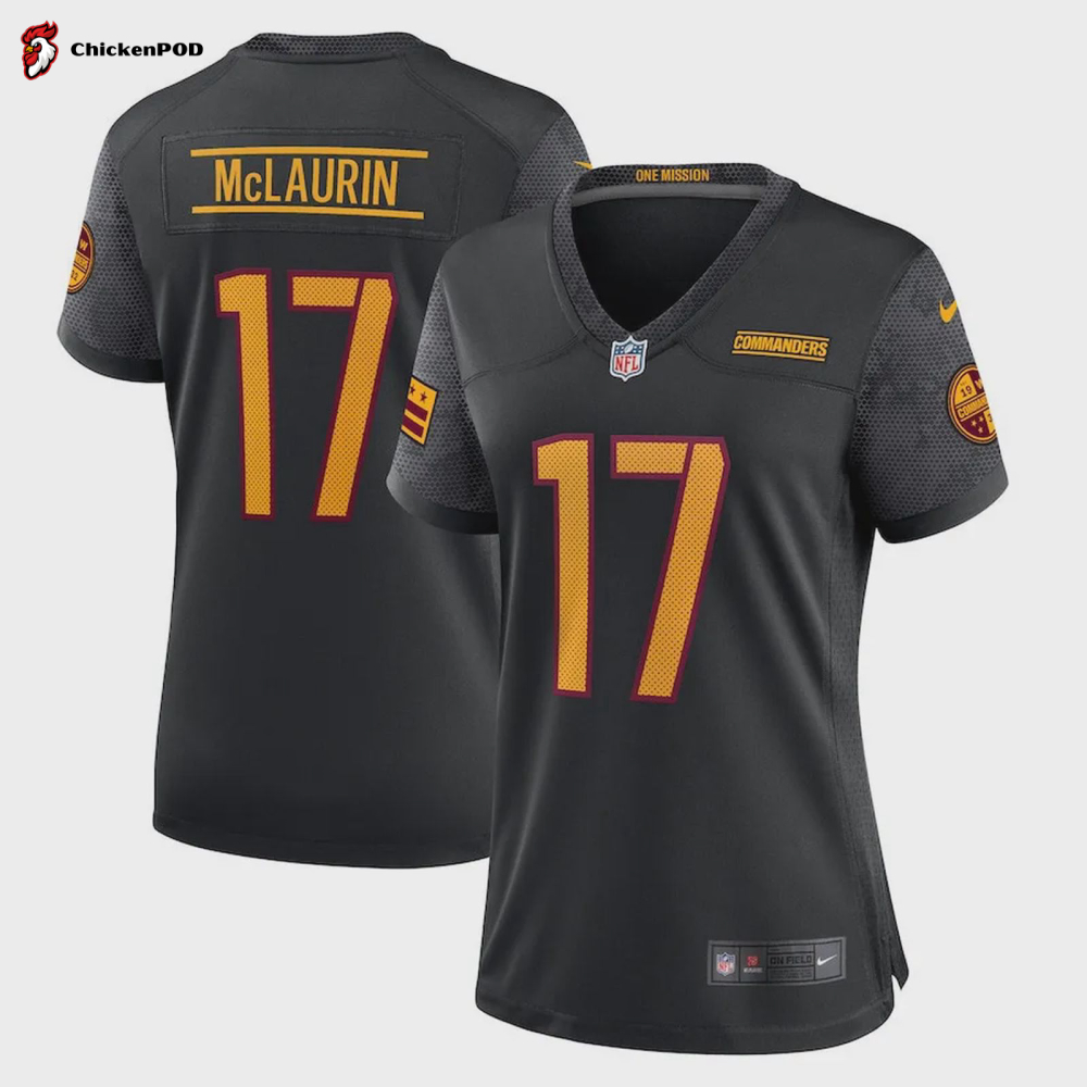 Terry McLaurin 17 Washington Commanders Women’s Alternate Game Jersey – Black