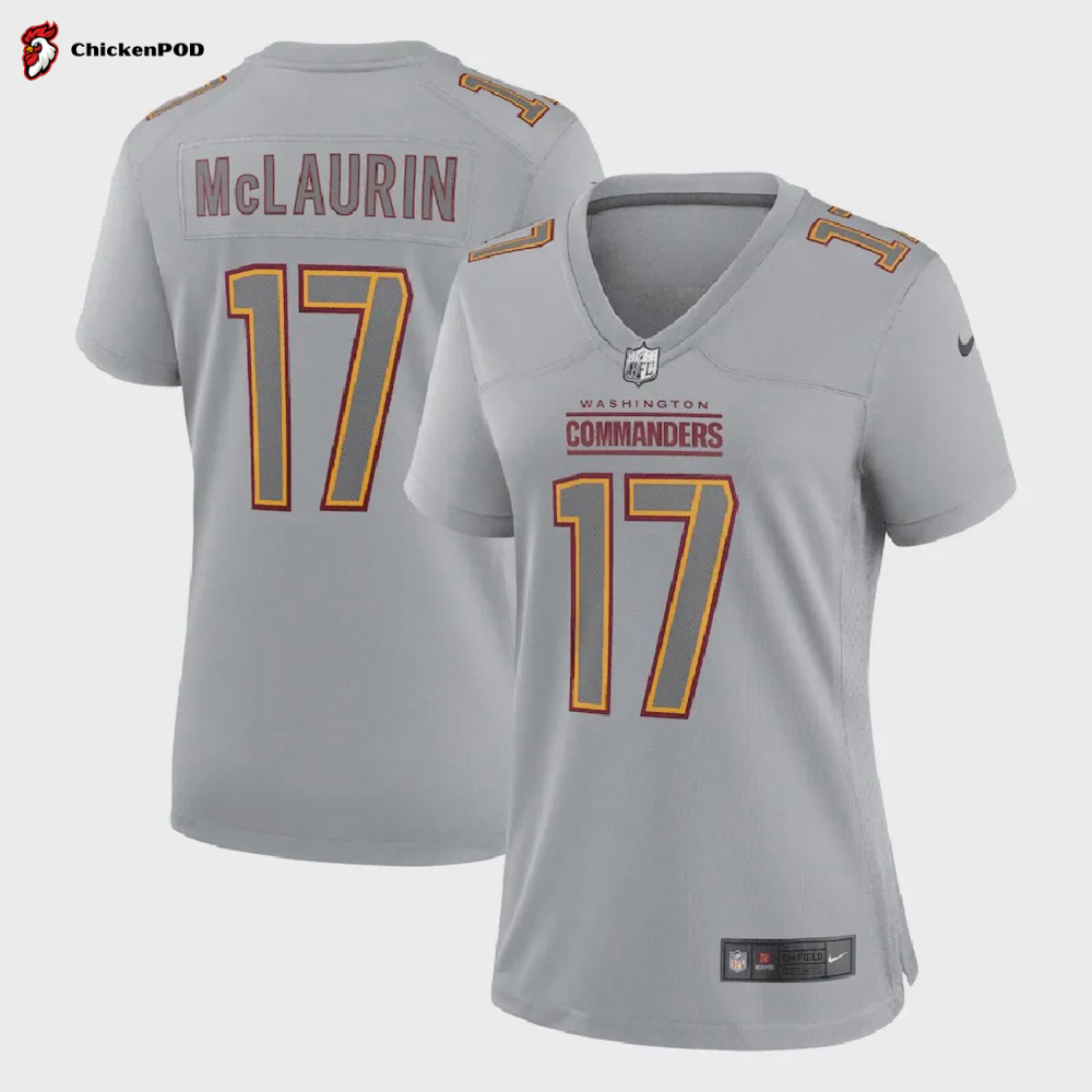 Terry McLaurin Washington Commanders Women’s Atmosphere Fashion Game Jersey – Gray