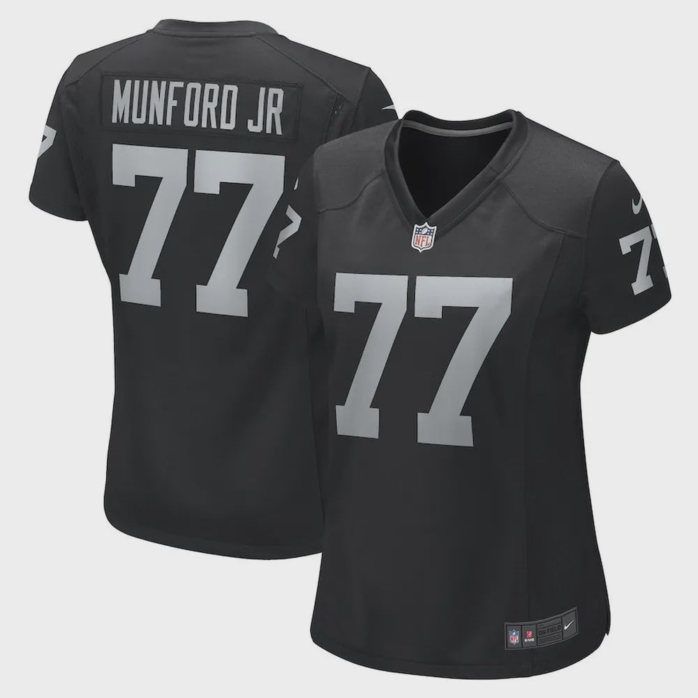 Thayer Munford Jr. Las Vegas Raiders Women’s Game Player Jersey – Black