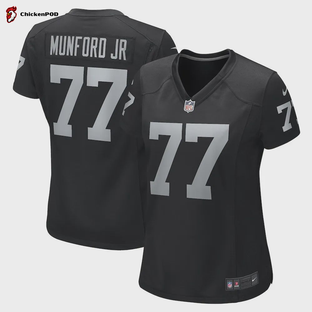 Thayer Munford Jr. Las Vegas Raiders Women’s Game Player Jersey – Black