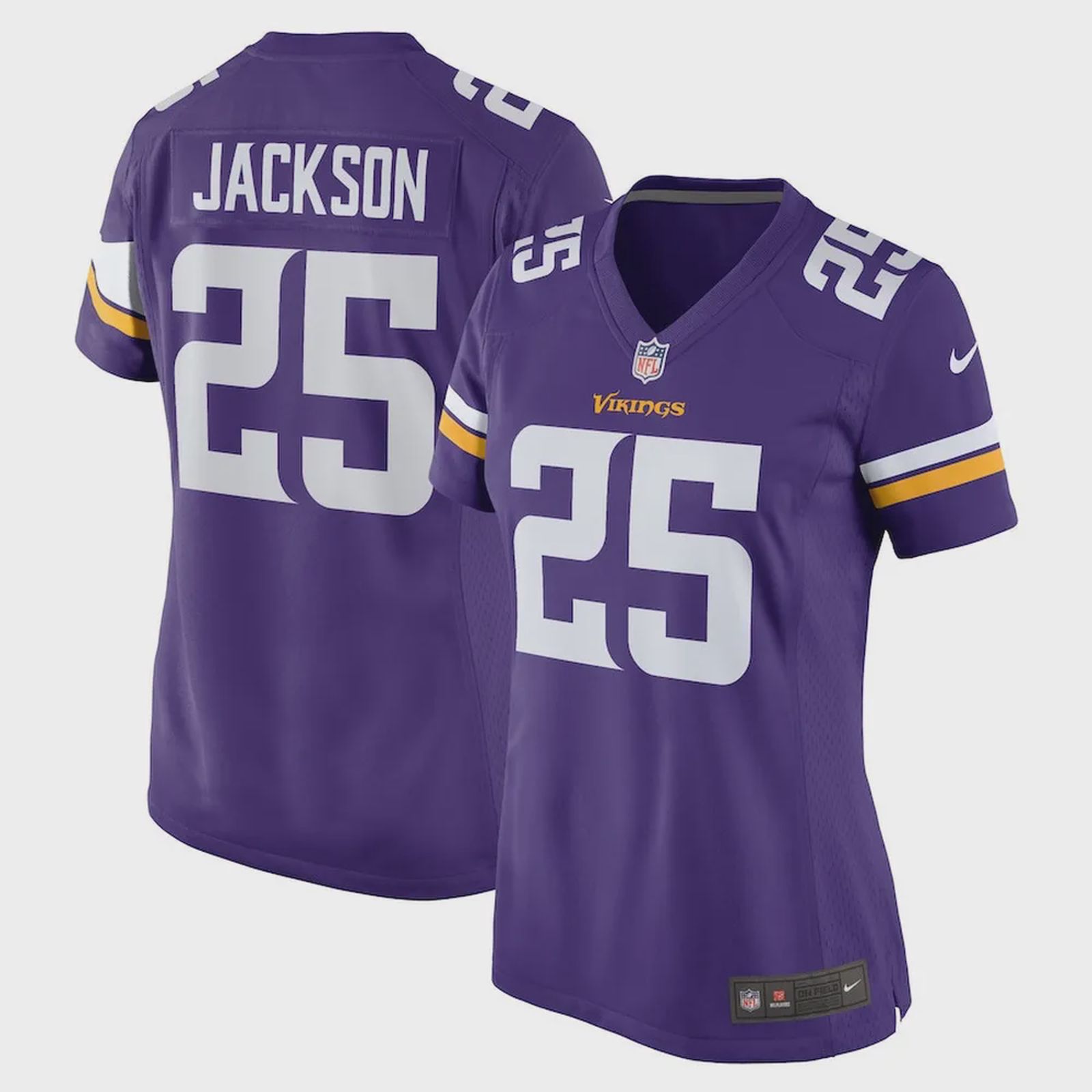 Theo Jackson 25 Minnesota Vikings Women’s Home Game Player Jersey – Purple