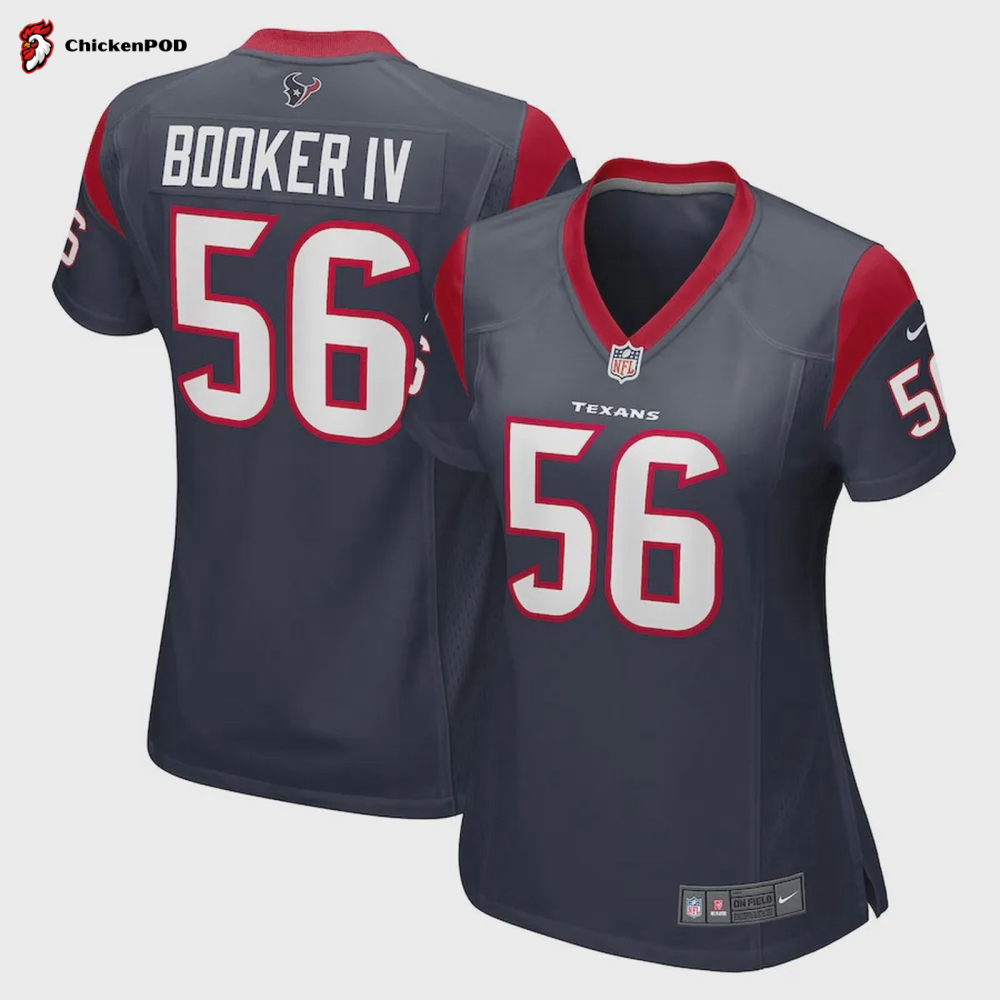 Thomas Booker IV Houston Texans Women’s Player Game Jersey – Navy