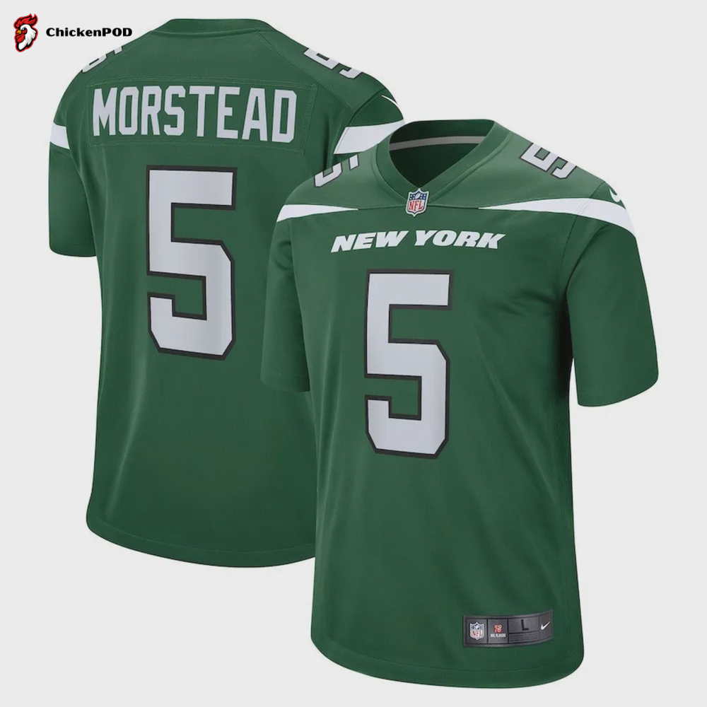 Thomas Morstead 5 New York Jets Game Player Jersey – Gotham Green