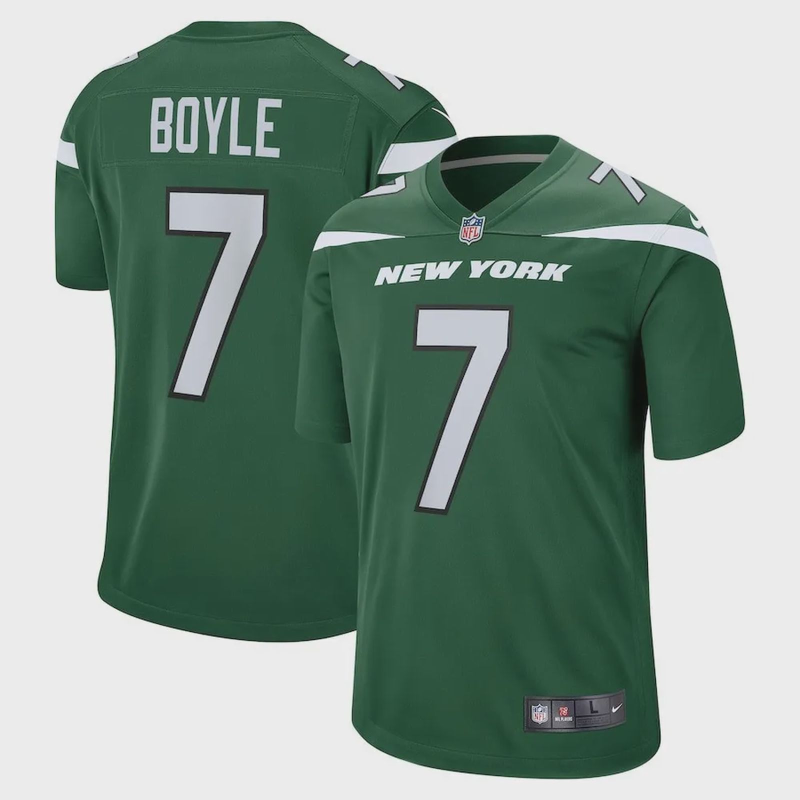 Tim Boyle 7 New York Jets Game Jersey – Gotham Green