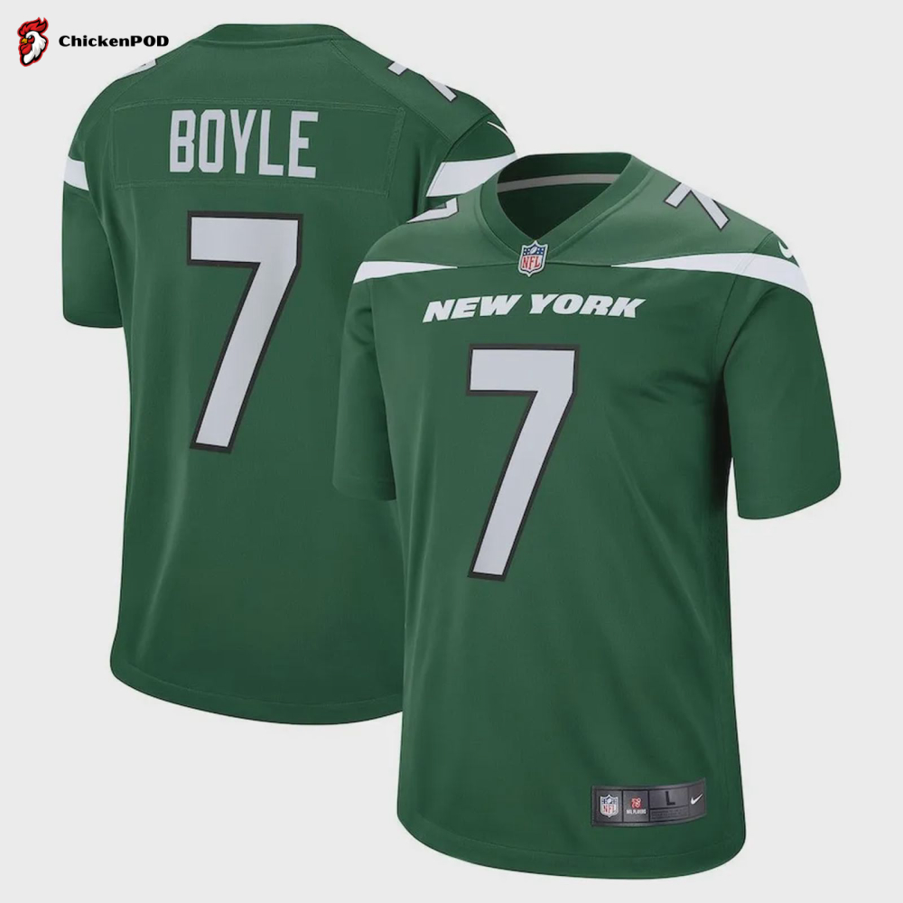 Tim Boyle 7 New York Jets Game Jersey – Gotham Green