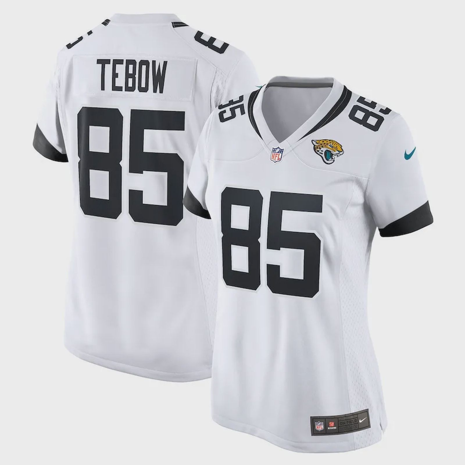 Tim Tebow 85 Jacksonville Jaguars Women’s Game Jersey – White