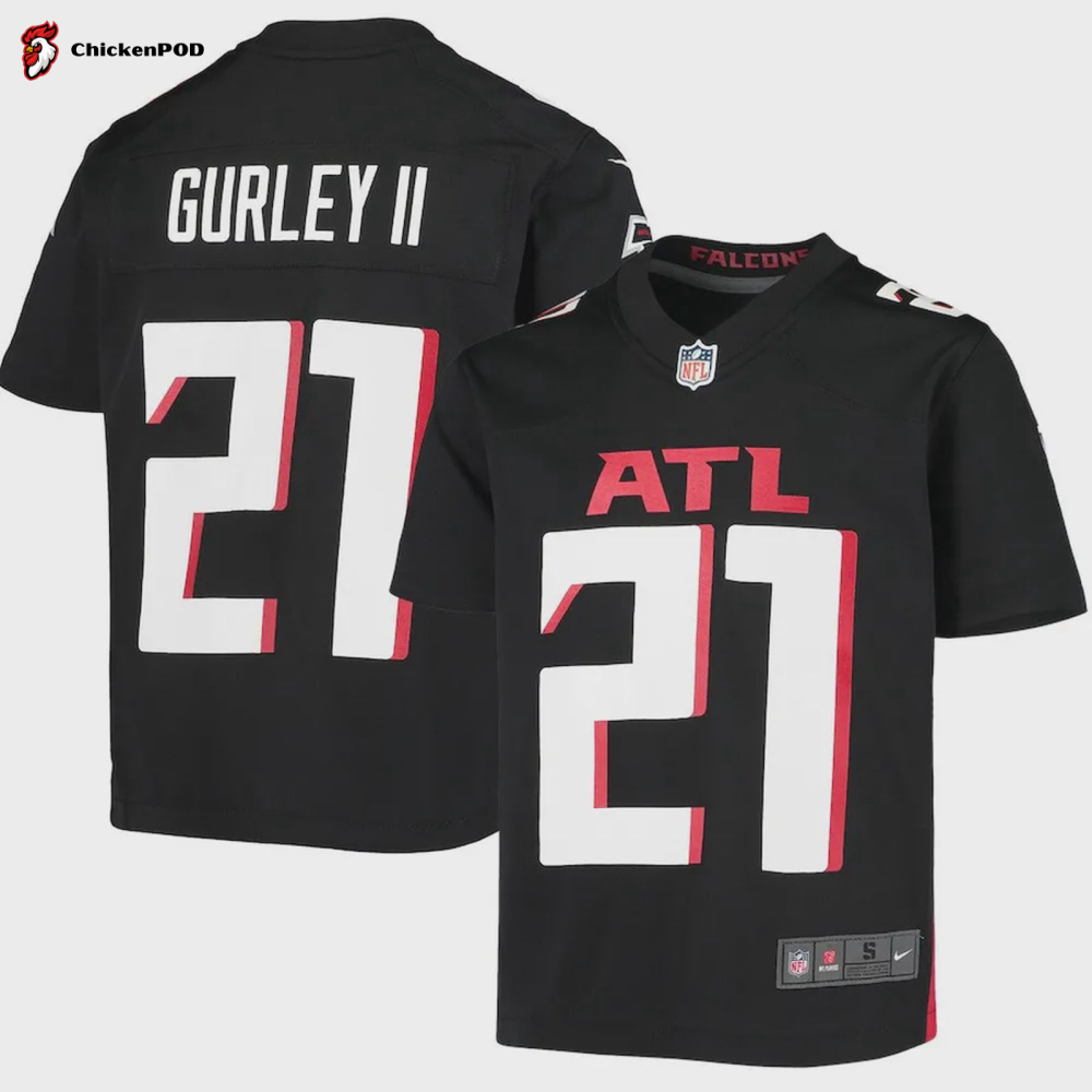 Todd Gurley II 21 Atlanta Falcons YOUTH Game Jersey – Black