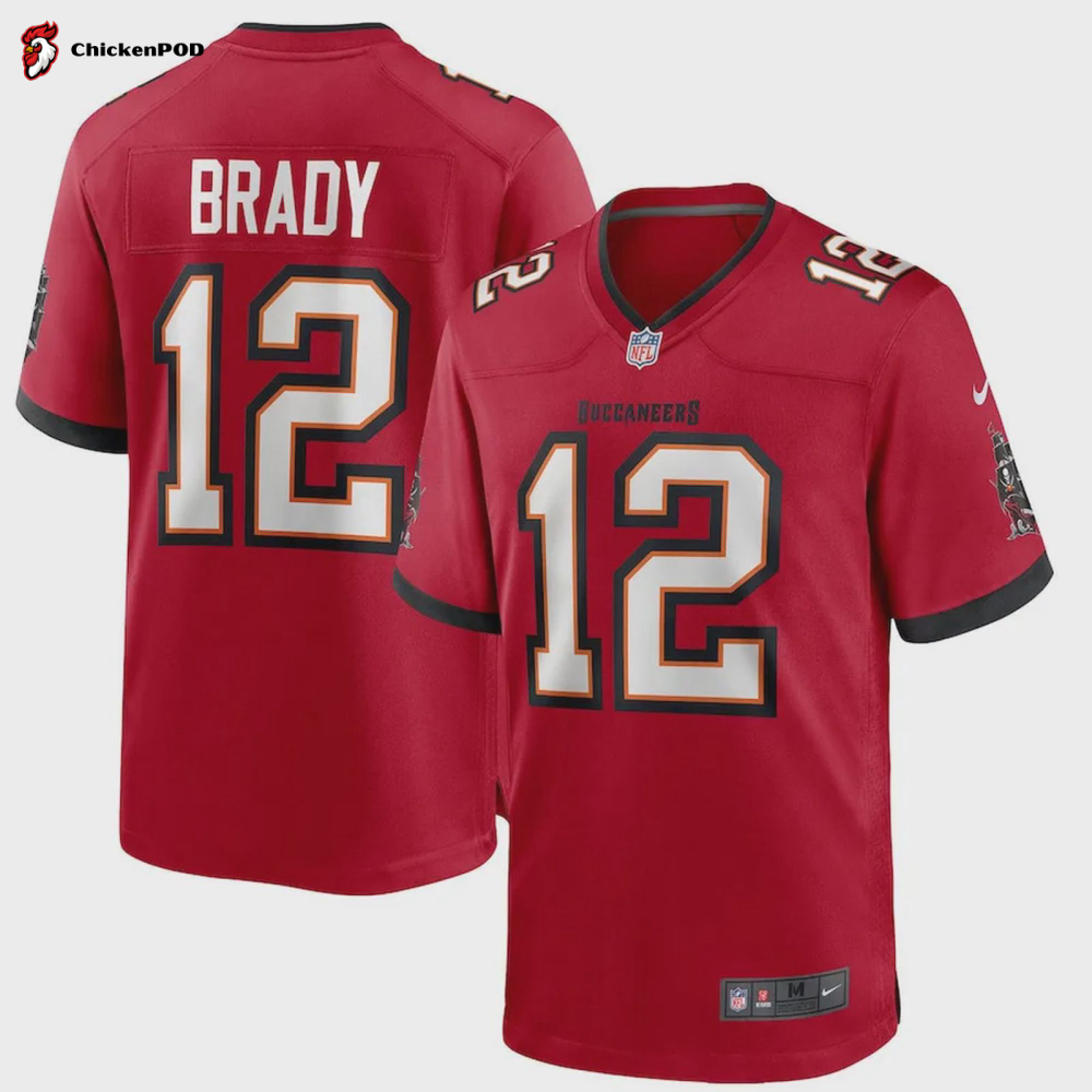 Tom Brady 12 Tampa Bay Buccaneers Alternate Game Jersey – Pewter