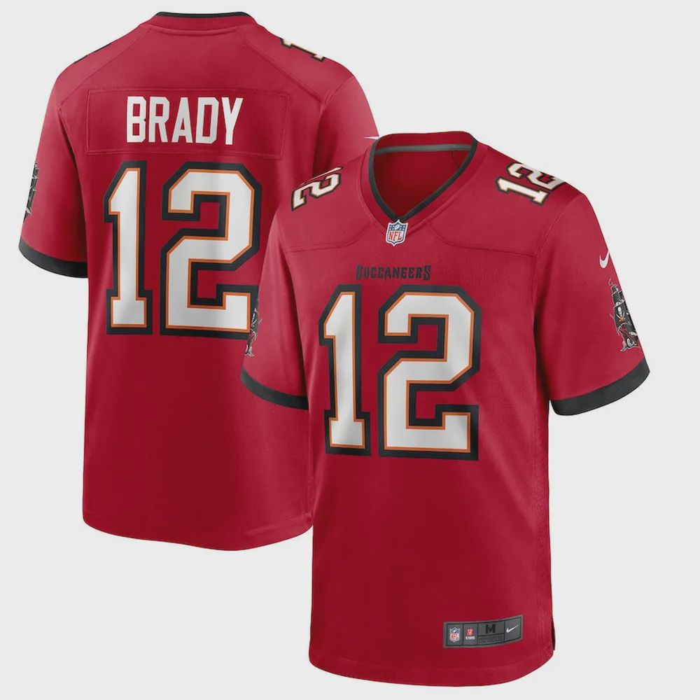 Tom Brady 12 Tampa Bay Buccaneers Game Player Jersey – Red