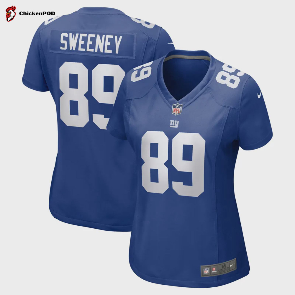 Tommy Sweeney 89 New York Giants Women’s Game Jersey – Royal