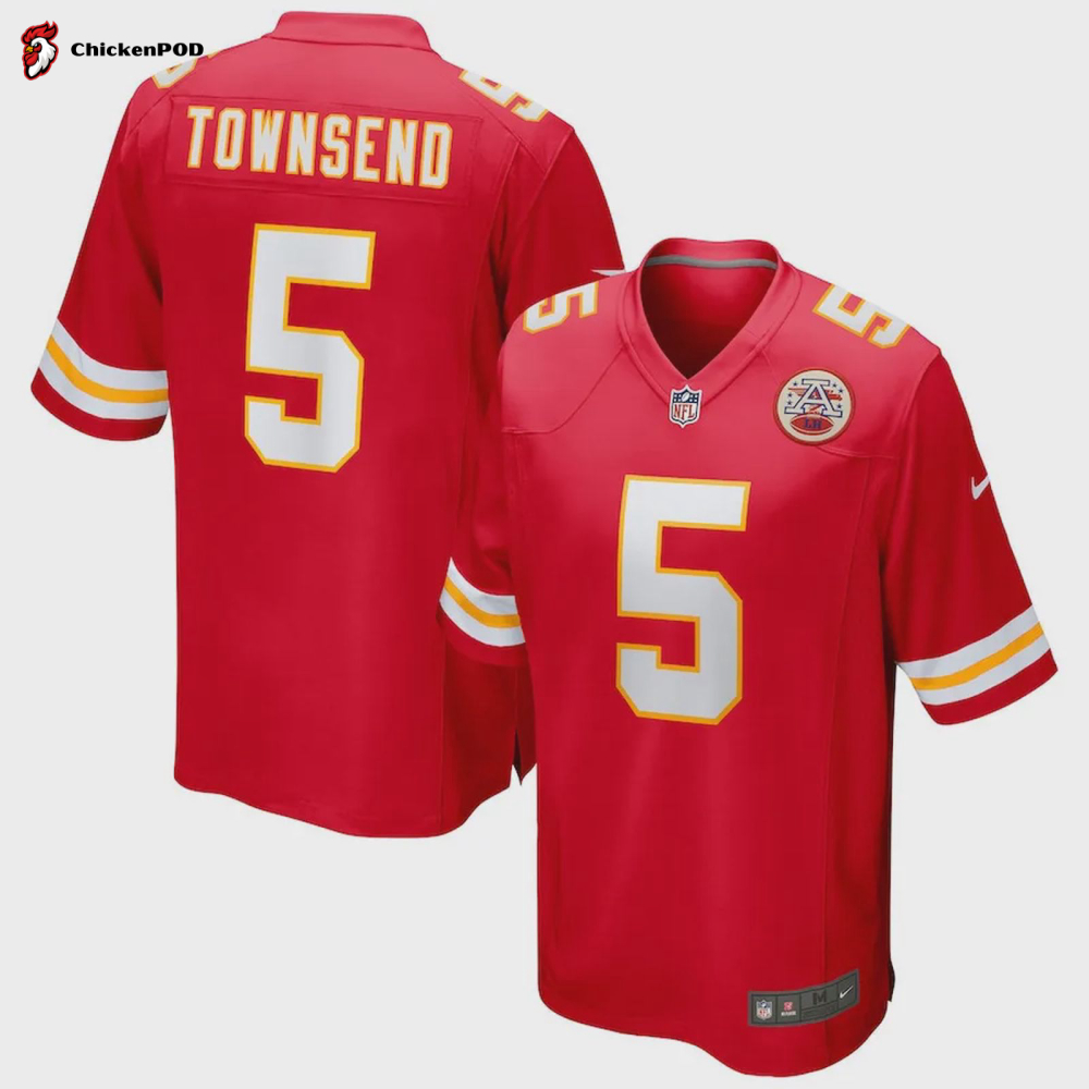 Tommy Townsend 5 Kansas City Chiefs Game Jersey – Red