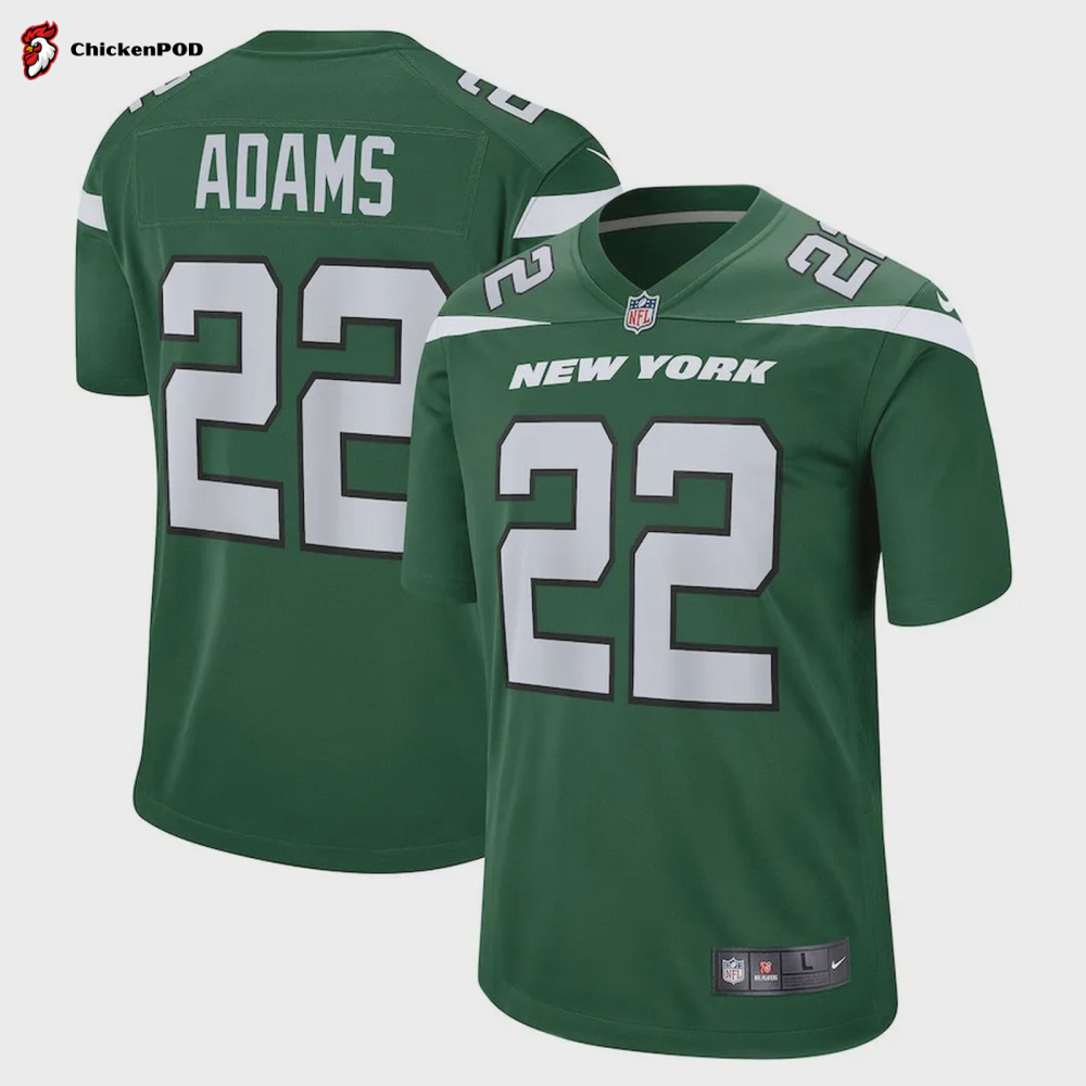 Tony Adams New York Jets Game Player Jersey – Gotham Green