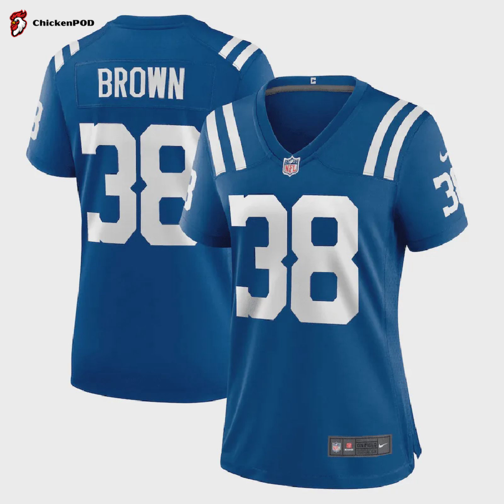 Tony Brown Indianapolis Colts Women’s Player Game Jersey – Royal