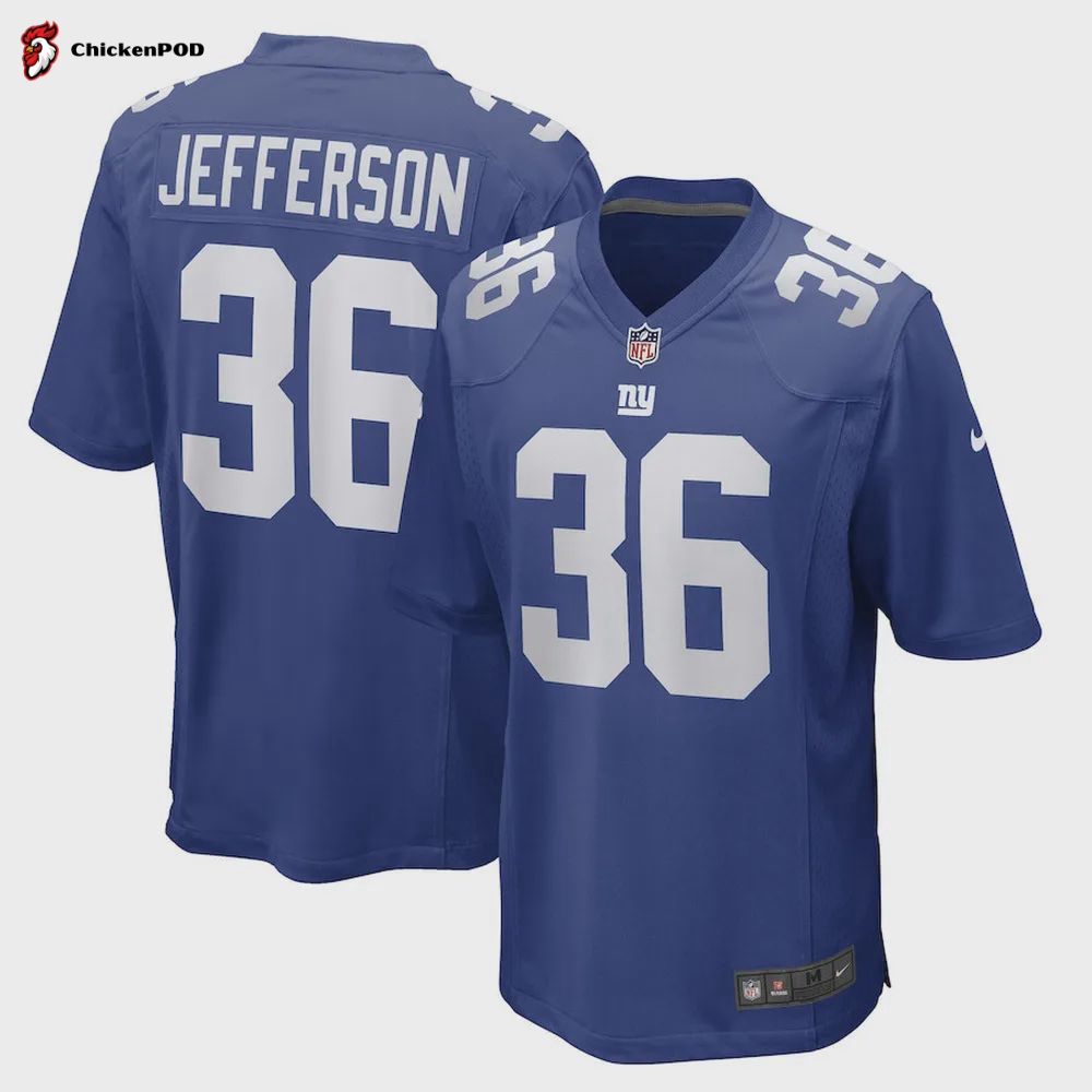 Tony Jefferson New York Giants Game Player Jersey – Royal