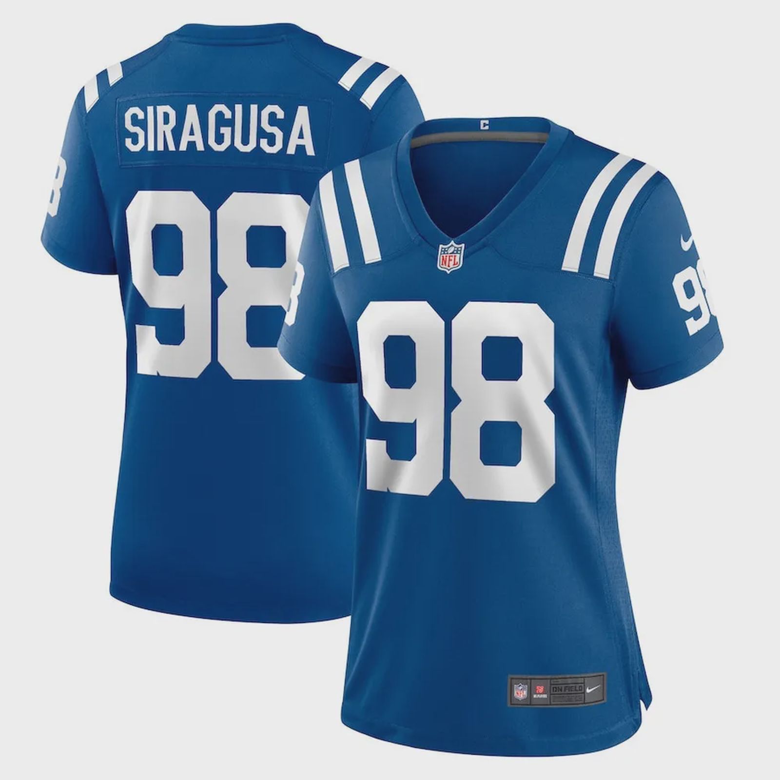 Tony Siragusa Indianapolis Colts Women’s Game Retired Player Jersey – Royal