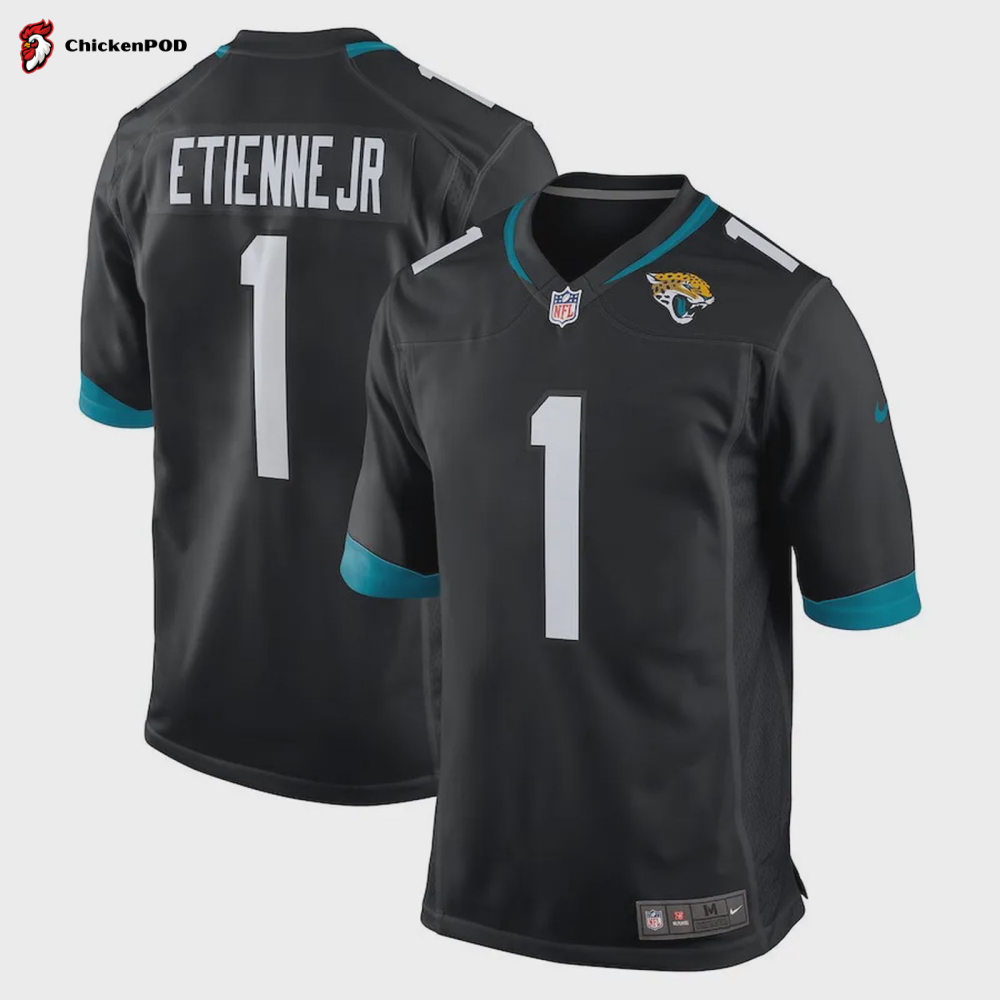 Travis Etienne 1 Jacksonville Jaguars Men’s Game Jersey – Black