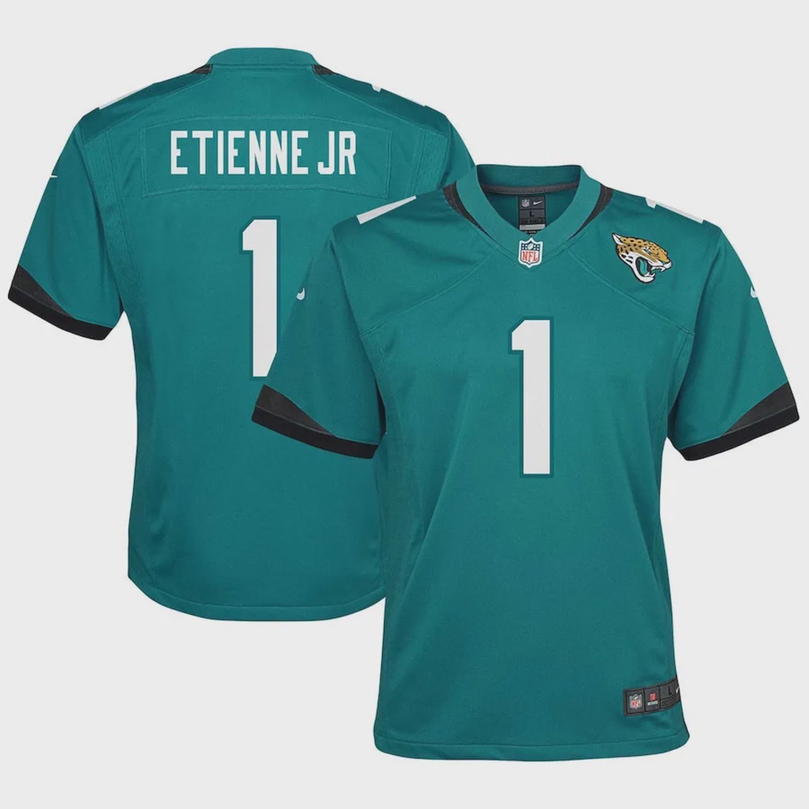 Travis Etienne Jr. 1 Jacksonville Jaguars YOUTH Game Jersey – Teal