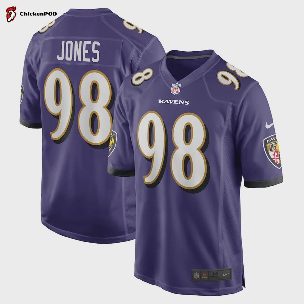 Travis Jones Baltimore Ravens Player Game Jersey – Purple