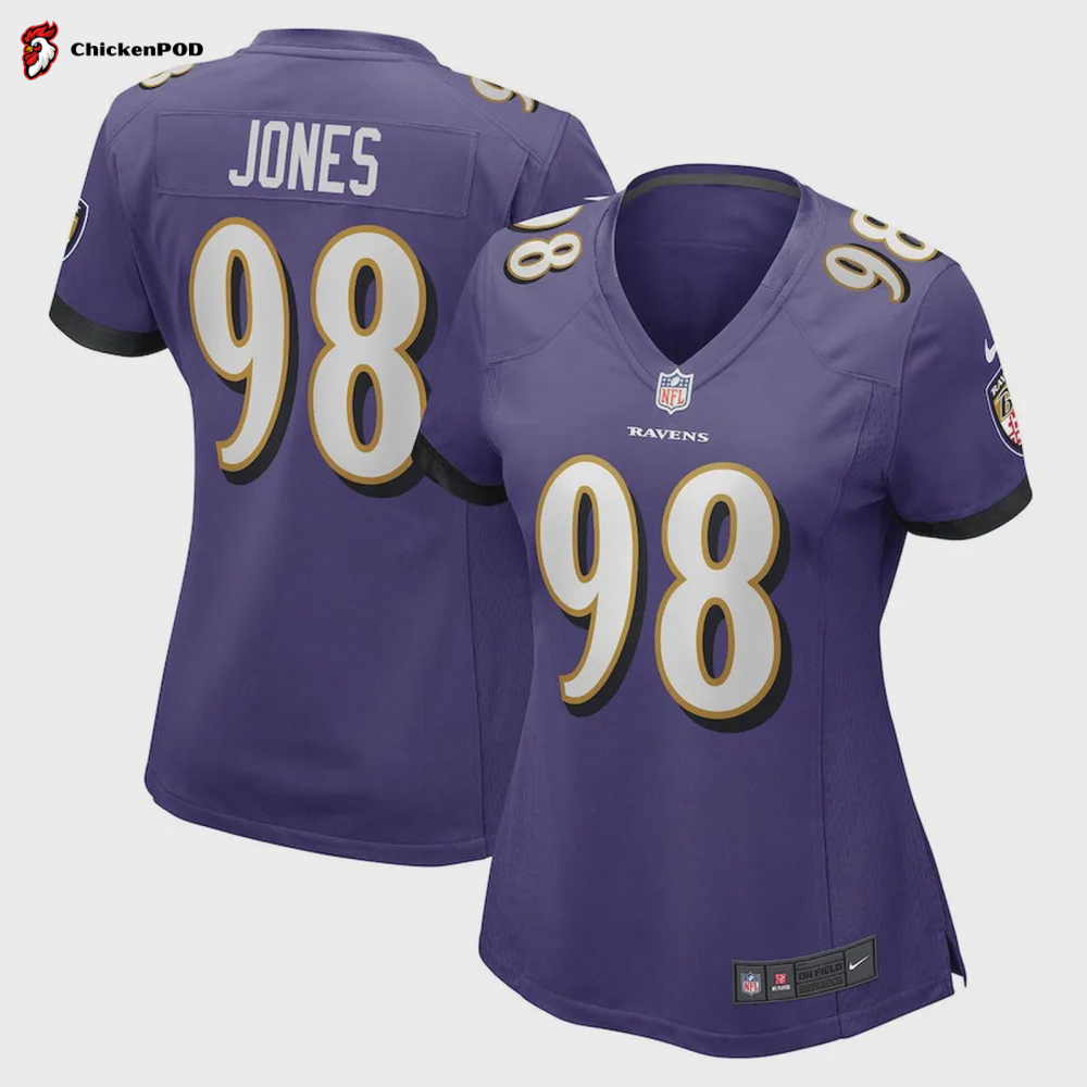 Travis Jones Baltimore Ravens Women’s Player Game Jersey – Purple