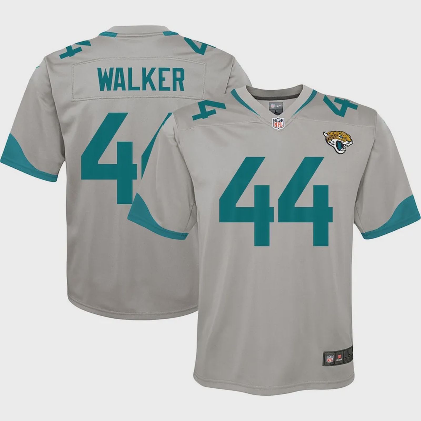 Travon Walker 44 Jacksonville Jaguars Youth Inverted Game Jersey – Silver