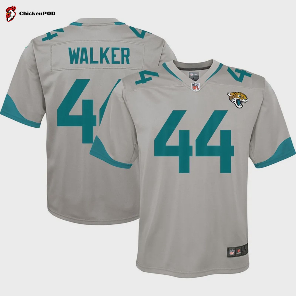 Travon Walker 44 Jacksonville Jaguars Youth Inverted Game Jersey – Silver