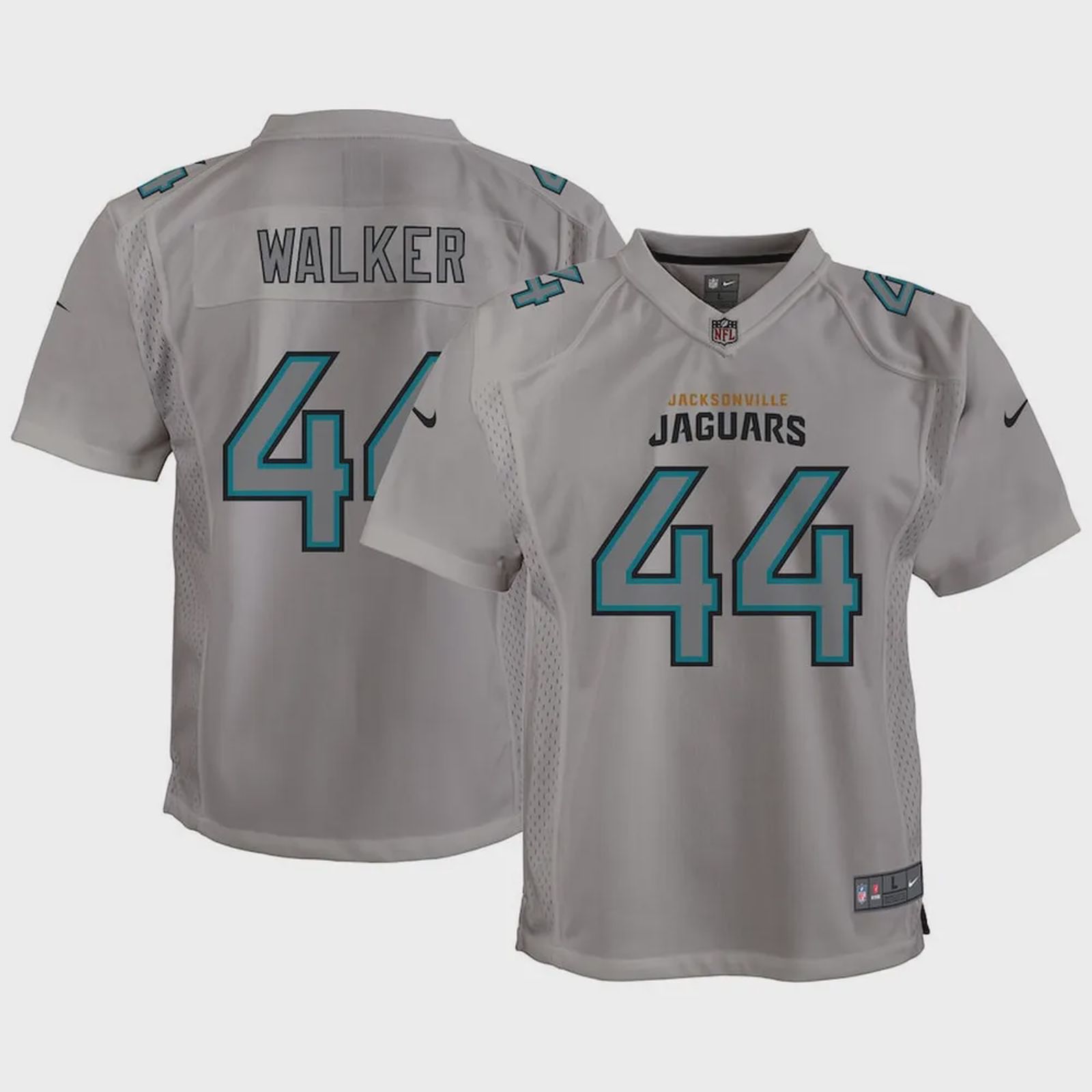 Travon Walker Jacksonville Jaguars Youth Atmosphere Game Jersey – Gray