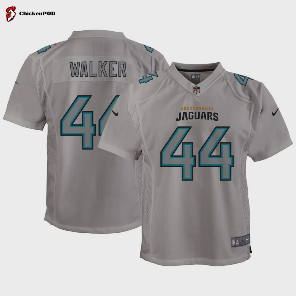 Travon Walker Jacksonville Jaguars Youth Atmosphere Game Jersey – Gray