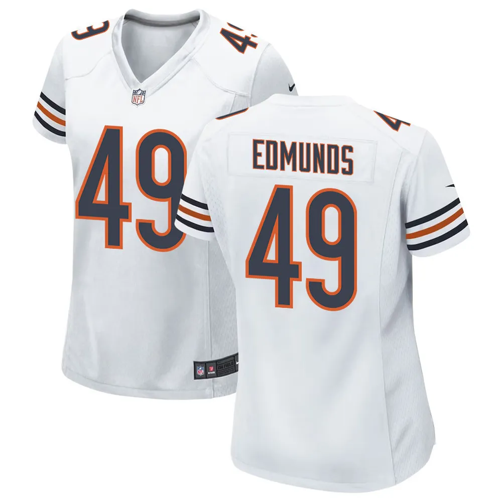 Tremaine Edmunds 49 Chicago Bears Women Game Jersey – White