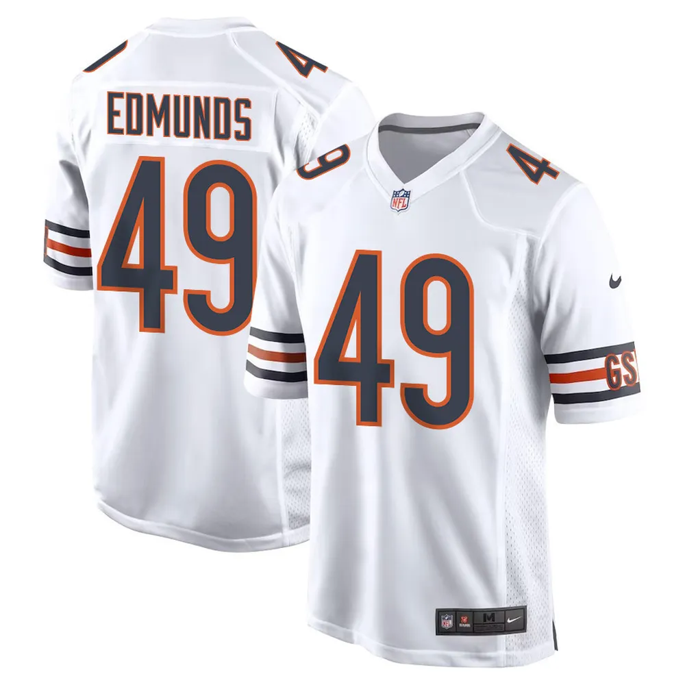 Tremaine Edmunds 49 Chicago Bears Youth Game Jersey – White