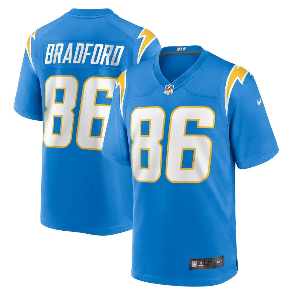 Trevon Bradford Los Angeles Chargers Player Game Jersey – Powder Blue