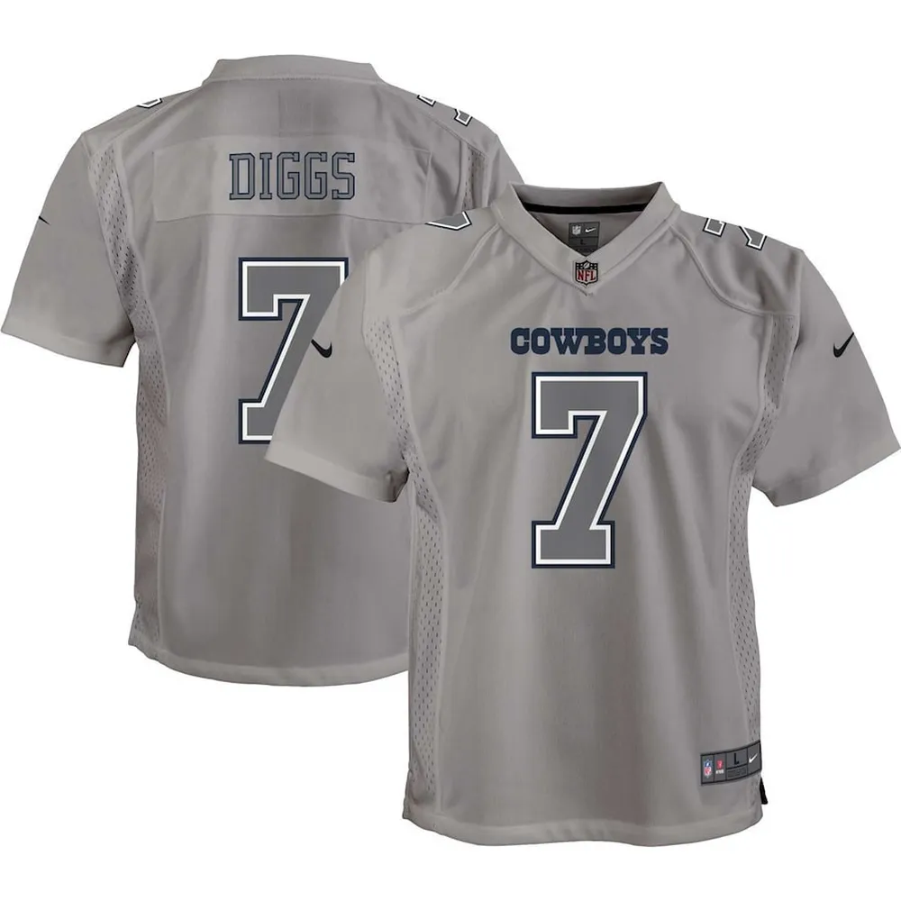 Trevon Diggs Dallas Cowboys Youth Atmosphere Game Jersey – Gray