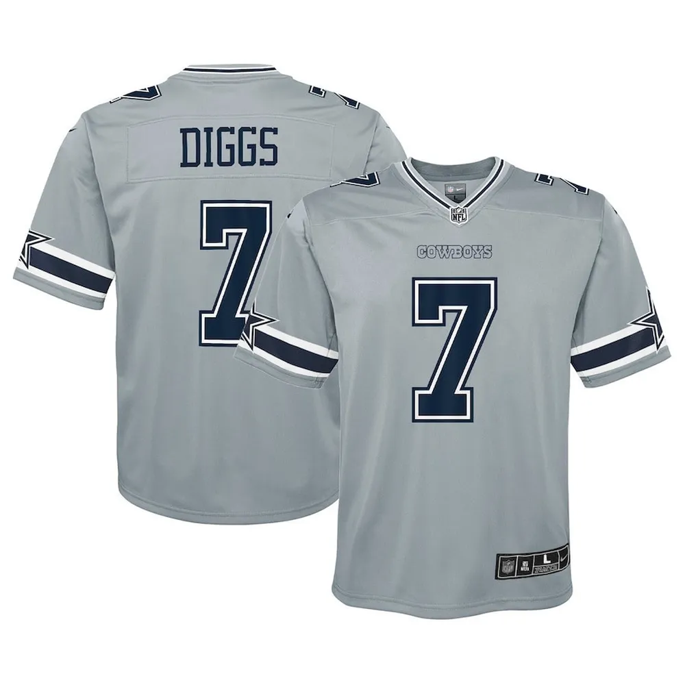 Trevon Diggs Dallas Cowboys Youth Inverted Game Jersey – Gray