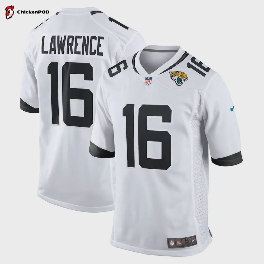 Trevor Lawrence 16 Jacksonville Jaguars Men’s Game Jersey – White