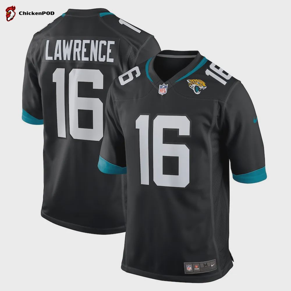 Trevor Lawrence 16 Jacksonville Jaguars YOUTH Game Jersey – Black