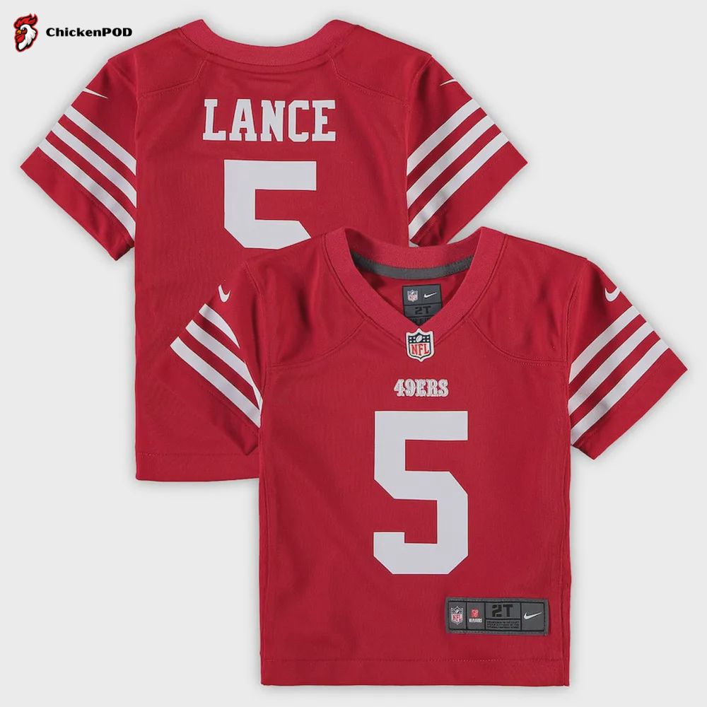 Trey Lance 5 San Francisco 49ers Toddler Game Jersey – Scarlet