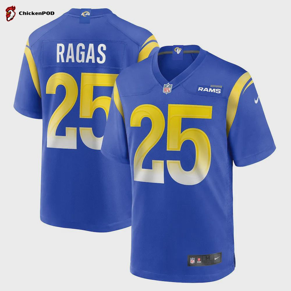 Trey Ragas Los Angeles Rams Game Player Jersey – Royal