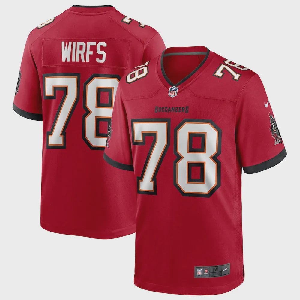 Tristan Wirfs 78 Tampa Bay Buccaneers Player Game Jersey – Red