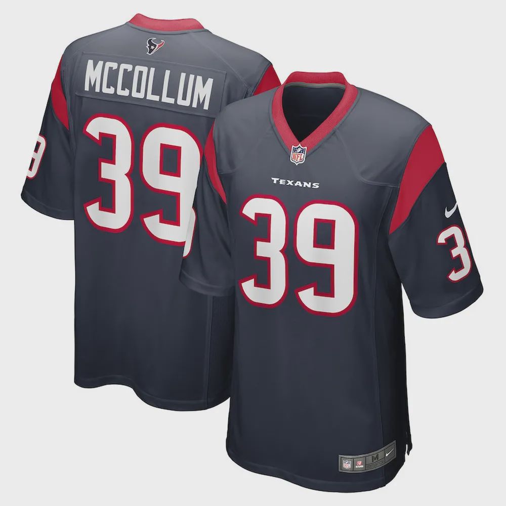 Tristin McCollum Houston Texans Game Player Jersey – Navy