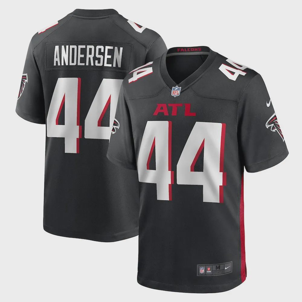 Troy Anderson 44 Atlanta Falcons Player Game Jersey – Black