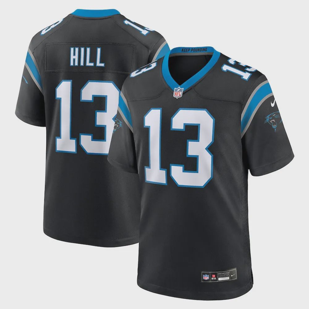 Troy Hill 13 Carolina Panthers Men’s Team Game Jersey – Black