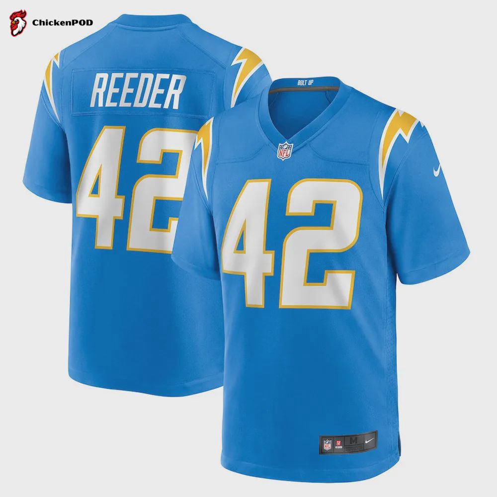 Troy Reeder 59 Los Angeles Chargers Women Team Game Jersey – Powder Blue