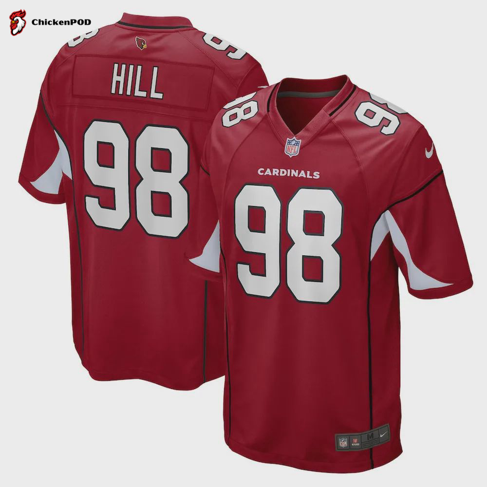 Trysten Hill 98 Arizona Cardinals Women’s Game Player Jersey – Cardinal