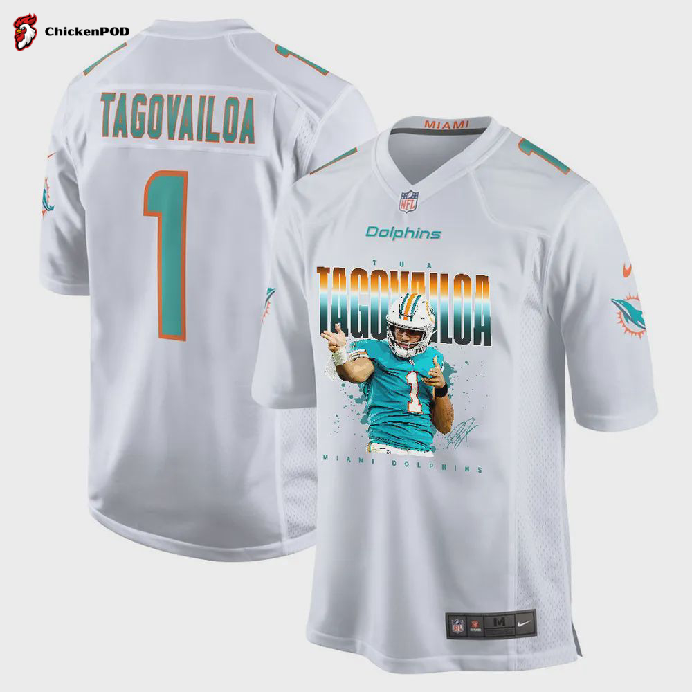 Tua Tagovailoa Miami Dolphins Game Jersey – White Jersey