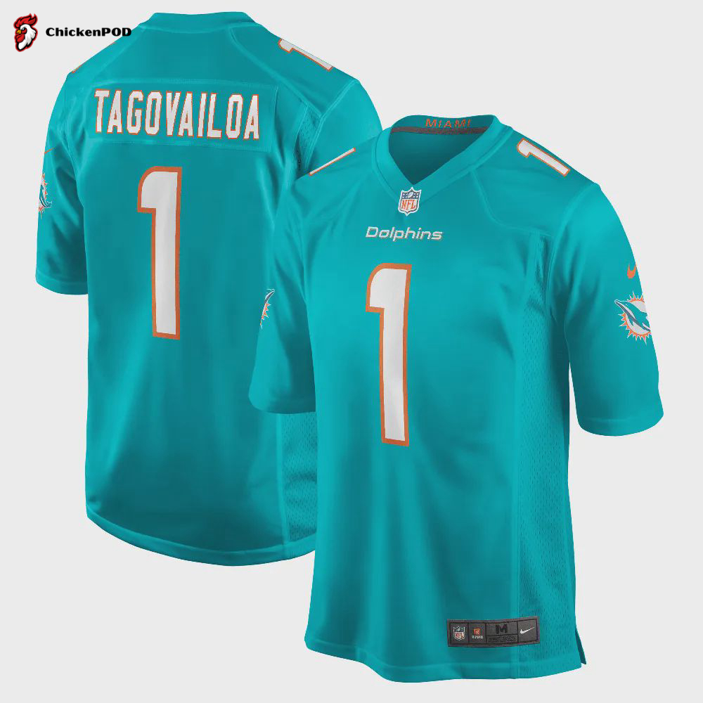 Tua Tagovailoa Miami Dolphins Women’s Alternate Game Jersey – Aqua Jersey