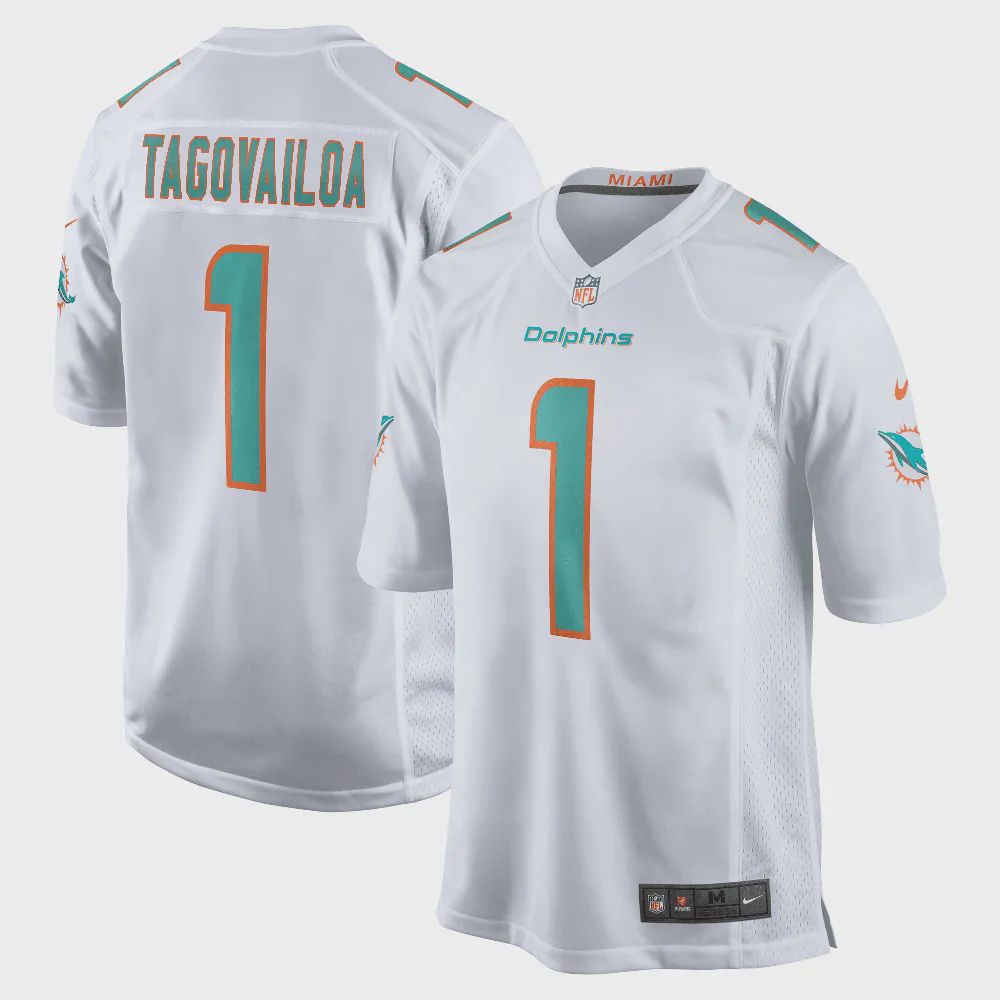 Tua Tagovailoa Miami Dolphins Game Jersey – White Jersey